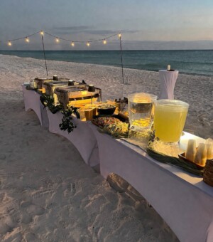 catering at the beach