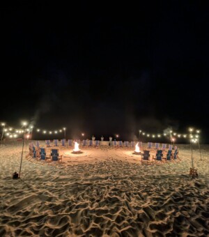 beach event at night