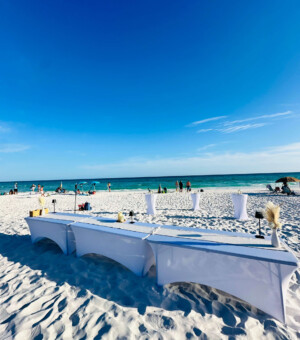 beach event in sunny day