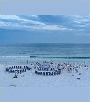 beach gathering