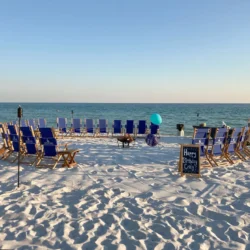 large gathering event at beach